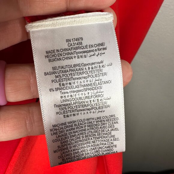 BCBGMaxAzria Sidonia Dress Size 6  Red Berry Sleeveless Pencil Dress New - Picture 8 of 10